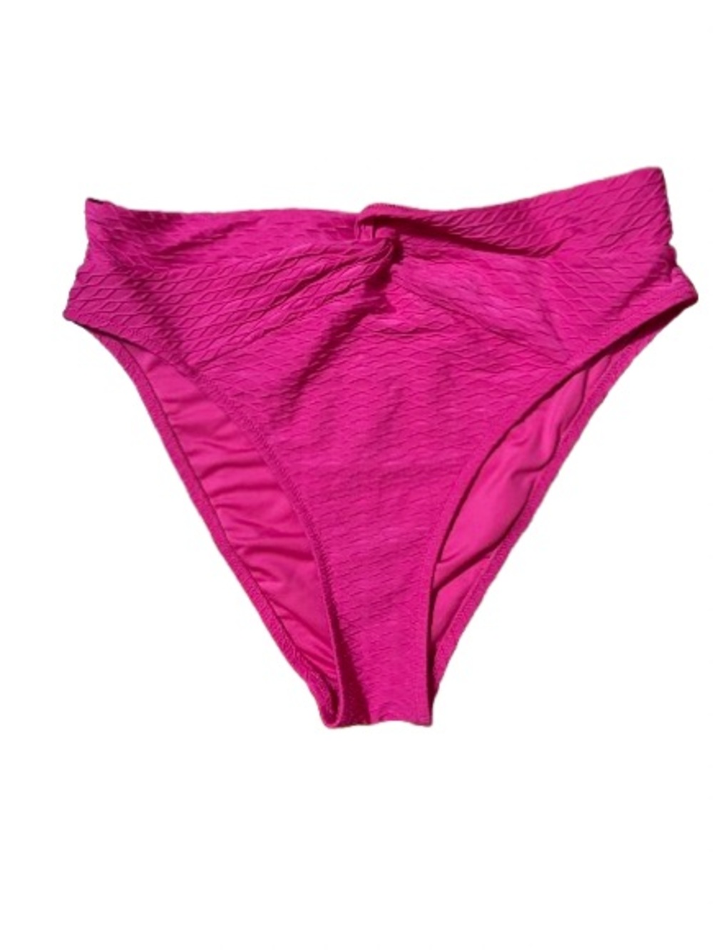 Victoria’s Secret High-Waist Cheeky Textured Bikini Bottom - Hot Pink Medium